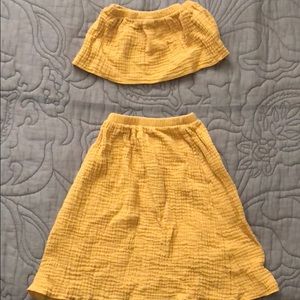 Two-piece Midriff Top and Maxi Skirt